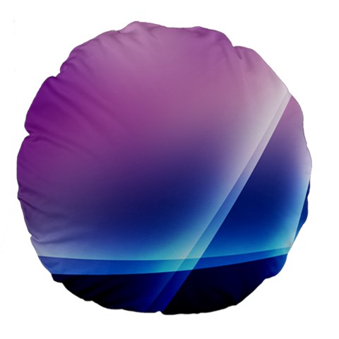 Purple Blue Wave Large 18  Premium Flano Round Cushion  from ArtsNow.com Front