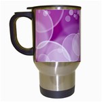 Purple Bubble Art Travel Mug (White)