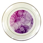 Purple Bubble Art Porcelain Plate