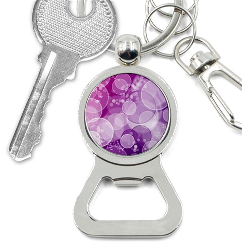 Purple Bubble Art Bottle Opener Key Chain from ArtsNow.com Front