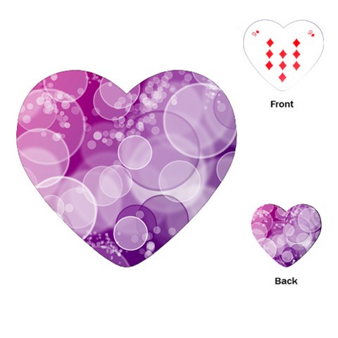 Purple Bubble Art Playing Cards (Heart) from ArtsNow.com Front