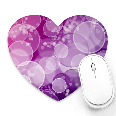 Purple Bubble Art Heart Mousepad from ArtsNow.com Front