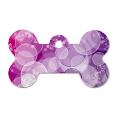 Purple Bubble Art Dog Tag Bone (Two Sides) from ArtsNow.com Front