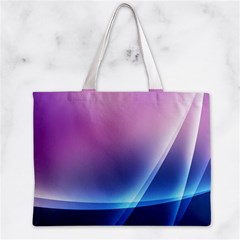 Purple Blue Wave Zipper Mini Tote Bag from ArtsNow.com Back