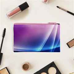 Purple Blue Wave Cosmetic Bag (XS) from ArtsNow.com Back