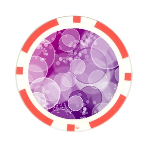 Purple Bubble Art Poker Chip Card Guard from ArtsNow.com Front