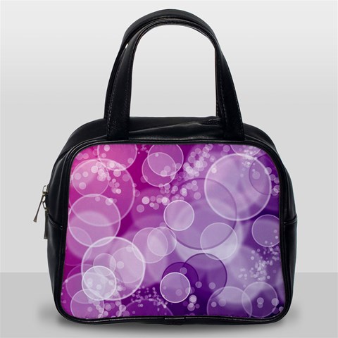 Purple Bubble Art Classic Handbag (One Side) from ArtsNow.com Front