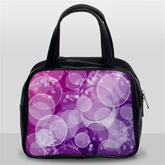 Purple Bubble Art Classic Handbag (Two Sides) from ArtsNow.com Front