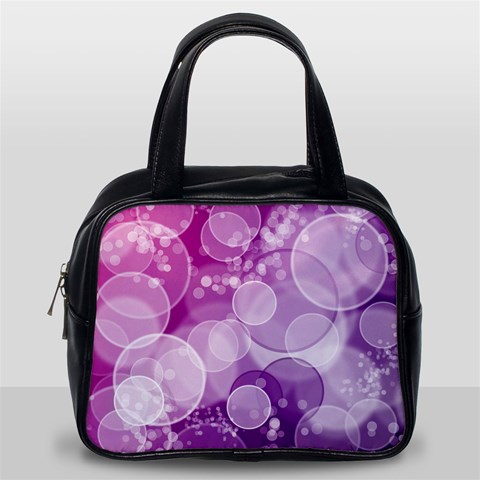 Purple Bubble Art Classic Handbag (Two Sides) from ArtsNow.com Back