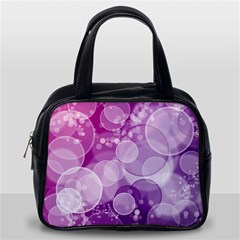 Purple Bubble Art Classic Handbag (Two Sides) from ArtsNow.com Back