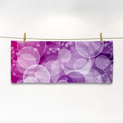 Purple Bubble Art Hand Towel from ArtsNow.com Front