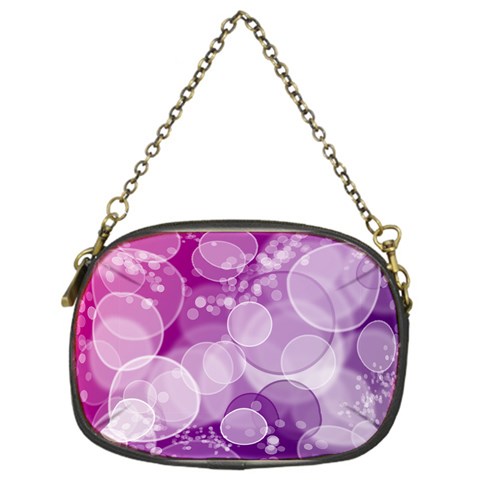 Purple Bubble Art Chain Purse (One Side) from ArtsNow.com Front