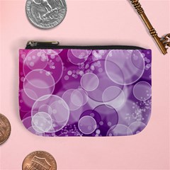 Purple Bubble Art Mini Coin Purse from ArtsNow.com Front