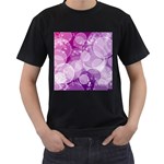 Purple Bubble Art Men s T-Shirt (Black)