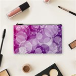 Purple Bubble Art Cosmetic Bag (Small)