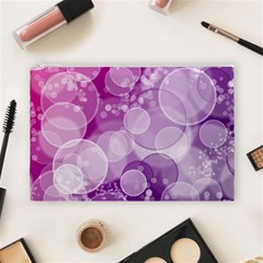 Purple Bubble Art Cosmetic Bag (Large) from ArtsNow.com Front