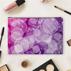 Purple Bubble Art Cosmetic Bag (Large) from ArtsNow.com Back