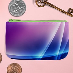 Purple Blue Wave Large Coin Purse from ArtsNow.com Front