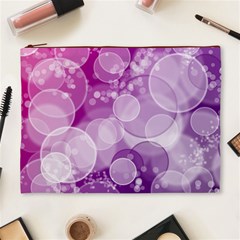 Purple Bubble Art Cosmetic Bag (XL) from ArtsNow.com Front