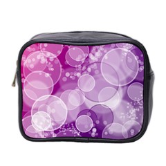 Purple Bubble Art Mini Toiletries Bag (Two Sides) from ArtsNow.com Front