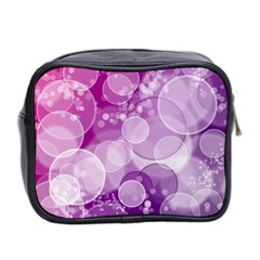 Purple Bubble Art Mini Toiletries Bag (Two Sides) from ArtsNow.com Back