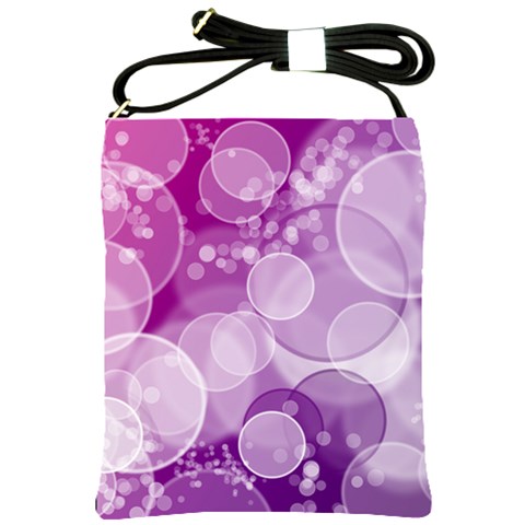 Purple Bubble Art Shoulder Sling Bag from ArtsNow.com Front