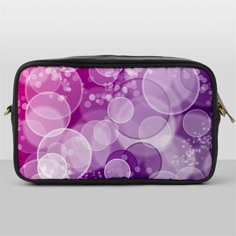 Purple Bubble Art Toiletries Bag (One Side) from ArtsNow.com Front