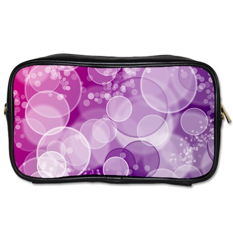 Purple Bubble Art Toiletries Bag (Two Sides) from ArtsNow.com Front