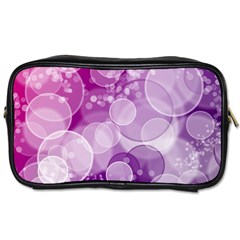 Purple Bubble Art Toiletries Bag (Two Sides) from ArtsNow.com Front