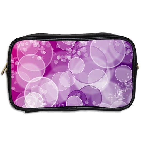 Purple Bubble Art Toiletries Bag (Two Sides) from ArtsNow.com Back