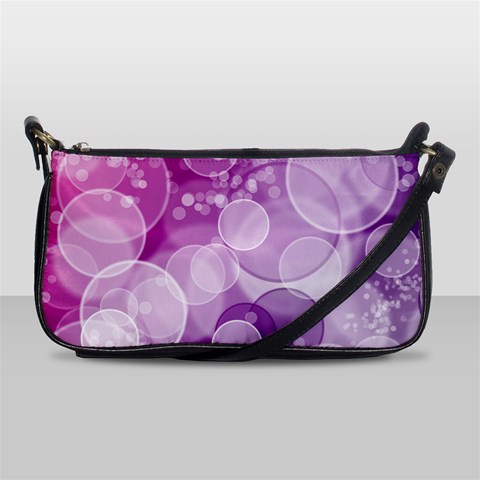 Purple Bubble Art Shoulder Clutch Bag from ArtsNow.com Front