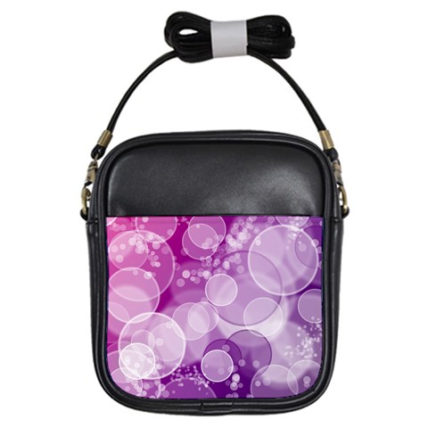 Purple Bubble Art Girls Sling Bag from ArtsNow.com Front