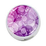 Purple Bubble Art 4-Port USB Hub (Two Sides)