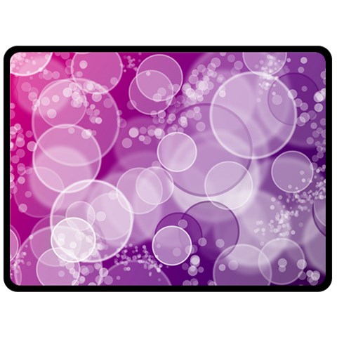 Purple Bubble Art Fleece Blanket (Large) from ArtsNow.com 80 x60  Blanket Front