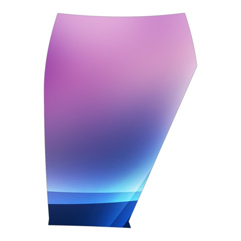 Purple Blue Wave Midi Wrap Pencil Skirt from ArtsNow.com  Front Right 