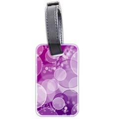 Purple Bubble Art Luggage Tag (two sides) from ArtsNow.com Front