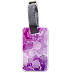 Purple Bubble Art Luggage Tag (two sides) from ArtsNow.com Back