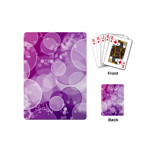 Purple Bubble Art Playing Cards (Mini) from ArtsNow.com Back