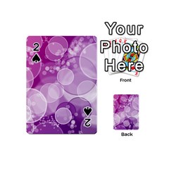 Purple Bubble Art Playing Cards 54 (Mini) from ArtsNow.com Front - Spade2