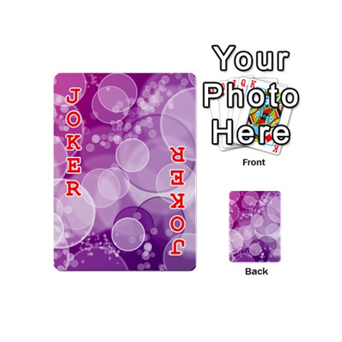 Purple Bubble Art Playing Cards 54 (Mini) from ArtsNow.com Front - Joker2