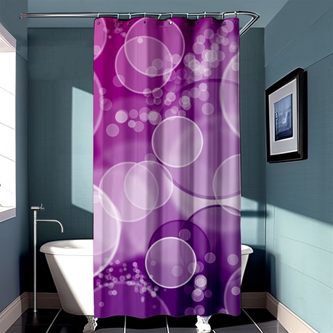 Purple Bubble Art Shower Curtain 36  x 72  (Stall) from ArtsNow.com Curtain(36 X72 ) - 33.26 x66.24  Curtain(36 X72 )