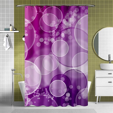 Purple Bubble Art Shower Curtain 48  x 72  (Small) from ArtsNow.com Curtain(48  X 72 ) - 42.18 x64.8  Curtain(48  X 72 )