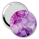 Purple Bubble Art 3  Handbag Mirror