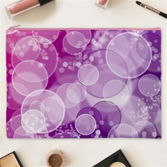 Purple Bubble Art Cosmetic Bag (XXXL) from ArtsNow.com Front