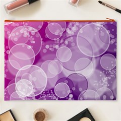 Purple Bubble Art Cosmetic Bag (XXXL) from ArtsNow.com Back