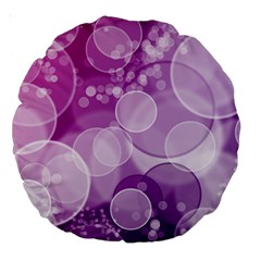 Purple Bubble Art Large 18  Premium Round Cushion  from ArtsNow.com Front