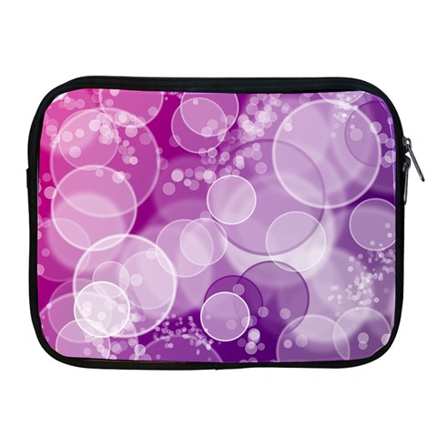 Purple Bubble Art Apple iPad Zipper Case from ArtsNow.com Front