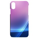 Purple Blue Wave iPhone X/XS Black UV Print Case