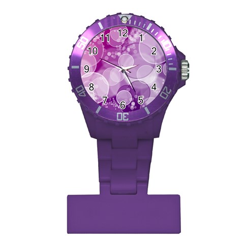 Purple Bubble Art Plastic Nurses Watch from ArtsNow.com Front