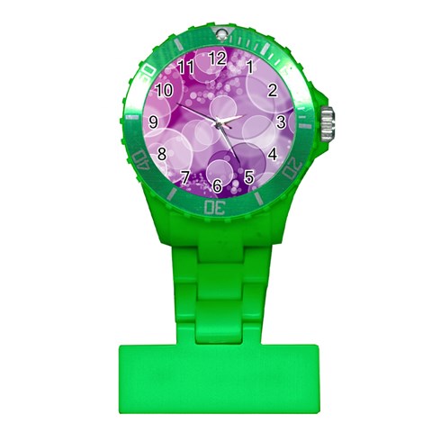 Purple Bubble Art Plastic Nurses Watch from ArtsNow.com Front